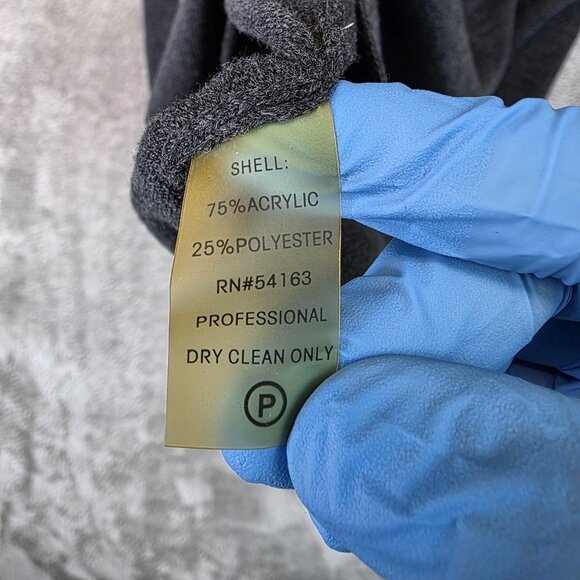 Calvin Klein Sweater Womens One Size Dark Gray Poncho Cardigan Short Sleeve - Picture 7 of 8